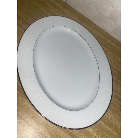 VTG Noritake 6438 Buckingham Large Oval Serving Platter Bone China 13.5”X 10.25” - Picture 7 of 7